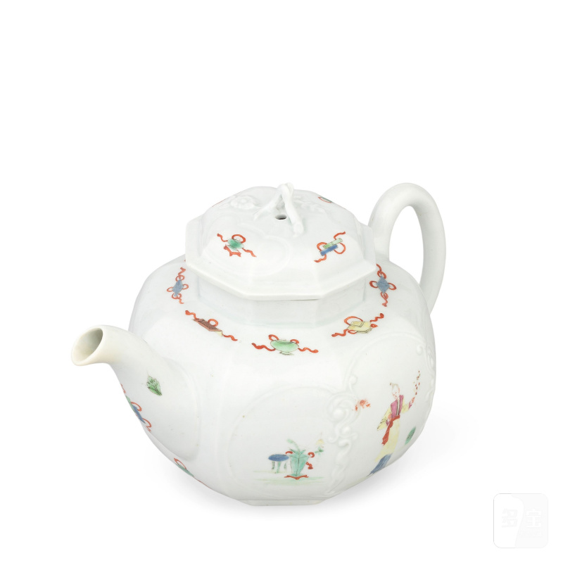 A rare Worcester teapot and cover, circa 1753-54 - 图6